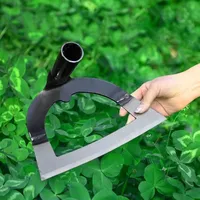 Houe Creuse Épaissie de Qualité Industrielle, Râteau de Désherbage en Acier au Manganèse, Outil à Main Économiseur de Travail pour Ameublir le Sol des Jardins et Fermes