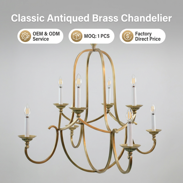 YH Nordic Vintage Hanging Lamp Kitchen Island Staircase High Ceiling Living Room Decor LED Brass Chandelier LED Pendant Light