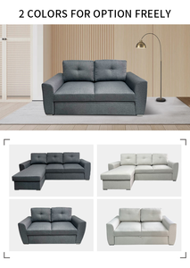 Canapé-lit moderne en tissu avec cadre en bois, fonction de refroidissement et espace de rangement pour le salon - Product Image 6
