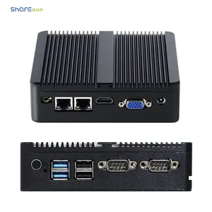 Delen Op Maat Gemaakte Fabrikant Quad Core Mini Core Cele-Ron J1900 Dual Lan X86 Fanless Industriële Mini Pc Insluiting Linux