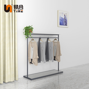 Présentoir de Magasin de Vêtements Autoportant en Métal Thermolaqué Moderne YIHE YH-WJ-08 Personnalisé, Vendu Directement par l'Usine pour Vêtements Féminins - Product Image 1