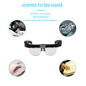 NO.11537DC Lupa de Tipo Gafas Recargable por USB con Luz LED, Lupa de Aumento 1.5X 2.5X 3.5X 5.0X para Reparaciones, Trabajo y Belleza - Product Image 5