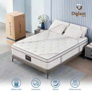 Fabrika toptan popüler 5 yıldızlı otel yatağı 14 inç uyku bellek köpük cep bahar hibrid yatak