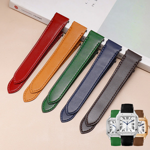 Correa de reloj de cuero de vaca de alta calidad, correas de reloj de liberación rápida con inserto de Metal para Carter Sandos 19mm 21mm - Product Image 5