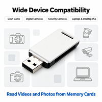 Lecteur de carte SD TF USB 2.0 haute vitesse, adaptateur de carte mémoire portable pour appareil photo Canon Nikon Sony, ordinateur portable, téléphone, MacBook, Android OS