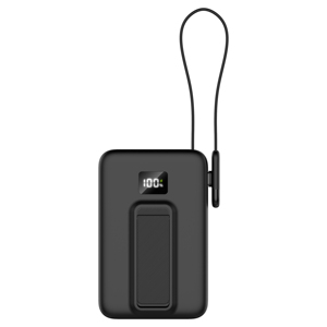 Vente directe d'usine, <span class=keywords><strong>batterie</strong></span> <span class=keywords><strong>externe</strong></span> portable 20W 10000mah, magnétique, sans fil, 15W, câbles intégrés, support pliable - Product Image 1
