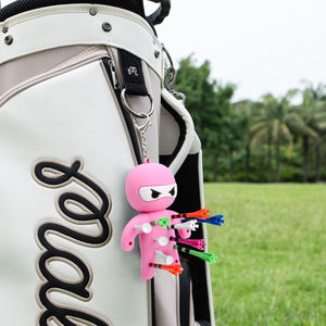 Support de tees de golf Ninja personnalisable pour 13 tees, support de tees de golf premium, accessoire de golf durable Ninja - Product Image 5