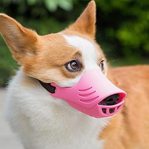 Havlayan ısırma ve çiğneme önlemek için küçük orta köpekler için ayarlanabilir kayış ile yumuşak ördek silikon ağız maskesi köpek namlu - Product Image 3