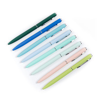 Ensemble de stylos à bille en aluminium de couleur avec logo personnalisé de luxe stylo à graver en métal pastel avec clip pour cadeaux promotionnels