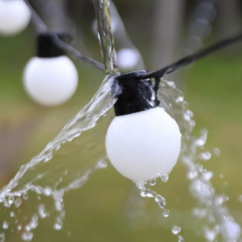 IP44 Milky Cover 9.5m LED Bulb String Light - NOC Brand - Outdoor Christmas Decor