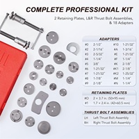Kit de rétraction d'étriers de frein universels 22 pièces et ensemble d'outils de compression en acier à haute teneur en carbone pour la réparation de carrosserie automobile avec embouts souples