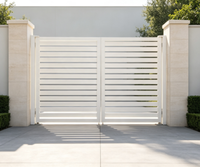 Puerta de Entrada Moderna de Aluminio Blanco con Doble Hoja Abatible, Estilo Hamptons Costero, Recubierta con Pintura en Polvo, Resistente a la Oxidación, Estándar Australiano