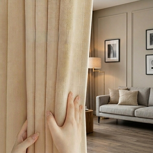 Cortinas Opacas Modernas de Alta Calidad, Cortinas Plisadas de Color Puro, Decoración de Ventanas para Dormitorio, Oficina, Sala de Estar - Product Image 1
