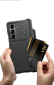 Para <span class=keywords><strong>Samsung</strong></span> <span class=keywords><strong>ZFold</strong></span> 6 7, bisagra de succión magnética plegable, soporte de ventana de empuje, caja de bolígrafo, película, ranura para tarjeta integrada, funda para teléfono - Product Image 3