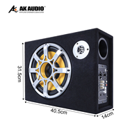 S-WA10 Subwoofer Mobil 10 Inch Bertenaga 12V Kotak Speaker Bass Berat dengan Amplifier Terintegrasi dan Tweeter Modifikasi Audio Mobil