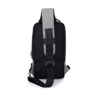 Bolso de pecho antirrobo informal para <span class=keywords><strong>hombre</strong></span>, bolsa de mensajero de <span class=keywords><strong>lona</strong></span> con carga USB, venta al por mayor - Product Image 3