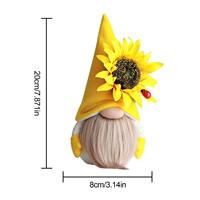 Décoration de fenêtre : Poupée sans visage, Nain, Vieil adorable, Gobelin tournesol pour le Festival des abeilles