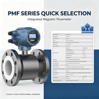 Flowmeter Elektromagnetik Industri yang Dapat Disesuaikan untuk Air/Cairan, Anti Ledakan, OEM, Akurasi 0.5%, Flange Karbon