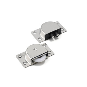 Stainless Steel Sliding Door Rollers For Cabinet Wardrobe <b>Kitchen</b> Furniture Home <b>Storage</b> Rust Proof Minimalist Design - Product Image 1
