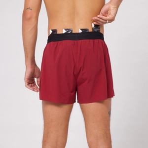 Pantalones cortos de running para hombre, de malla elástica, con forro largo para ropa deportiva, de 3 pulgadas, con bolsillo, efecto fruncido en glúteos, camuflaje, para fitness - Product Image 3