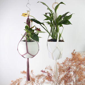 Kit <span class=keywords><strong>de</strong></span> <span class=keywords><strong>macramé</strong></span> le plus vendu, mini <span class=keywords><strong>suspension</strong></span> pour plantes, bricolage, crochet en cloche, filet creux, pompon, <span class=keywords><strong>pot</strong></span> suspendu, décoration intérieure, tutoriel - Product Image 6