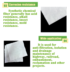 PP Pet Polyester/Polypropylène Long Filament Spunbonded/<span class=keywords><strong>Fibre</strong></span> courte perforée à l'<span class=keywords><strong>aiguille</strong></span> Tissu géotextile non tissé - Product Image 4