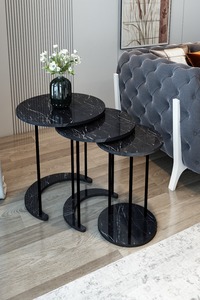 Modern 3-Piece Coffee <b>Table</b> Living Room Side <b>Table</b> Coffee <b>Table</b> - Product Image 5