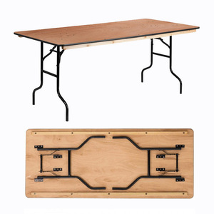<span class=keywords><strong>Tavolo</strong></span> Pieghevole Portatile da <span class=keywords><strong>Esterno</strong></span> in <span class=keywords><strong>Legno</strong></span> con Struttura in Metallo, <span class=keywords><strong>Tavolo</strong></span> Rettangolare Lungo <span class=keywords><strong>per</strong></span> Campeggio, Hotel e Banchetti - Product Image 2