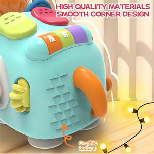 Lindo elefante <span class=keywords><strong>de</strong></span> dibujos animados música interactiva bebé actividad <span class=keywords><strong>cubo</strong></span>-Padre niño jugar mano ojo coordinación desarrollo juguete - Product Image 3