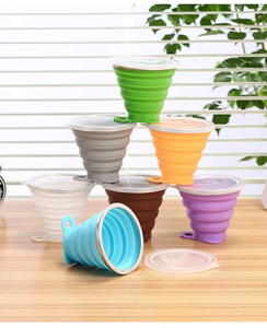 Silicone Collapsible Cups 270ML Outdoor Camping Travel Water Bottle Foldable Children Reusable <b>Mug</b> - Product Image 3
