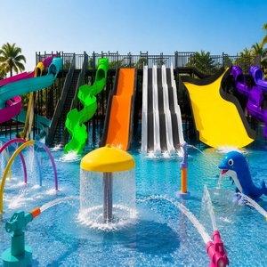 Équipement de parc aquatique professionnel sur mesure de grande taille avec toboggans en spirale et ondulés pour stations balnéaires et aires de jeux extérieures - Product Image 5