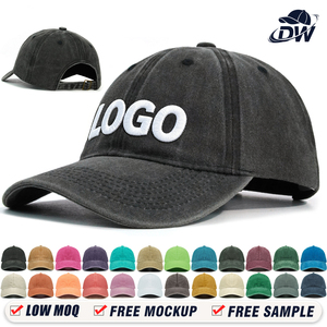 OEM Retro <b>Vintage</b> Baseball <b>Cap</b> 24 Colors Available Curved Brim One Size High Quality Custom Washed Dad Hat for Outdoor Sport - Product Image 1