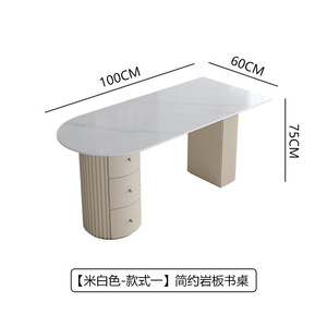 Mesa de consulta médica moderna para estética, estomatología y recepción de pacientes, con tablero de roca y escritorio de ordenador para consultas presenciales - Product Image 6