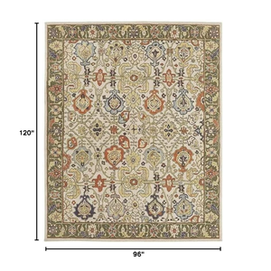 Luxury Modern Floral Wool Hand <b>Tufted</b> <b>Rug</b> Handmade Non-Slip Washable Customizable Size & Design India - Product Image 4