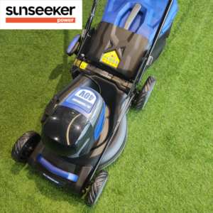LMC4051DGP Tondeuse à <span class=keywords><strong>gazon</strong></span> manuelle industrielle 40V DIY avec sac à herbe de 60L, double lame de coupe, vitesse variable, usage résidentiel et commercial - Product Image 2