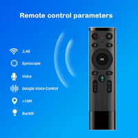 Mini Teclado Q5 Q5+ con Control por Voz, Mouse Aéreo con Giroscopio y Micrófono, Control Remoto con Giroscopio de 3 Ejes para Smart TV y Android Box