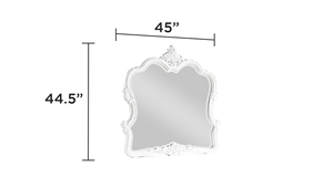 Modern Luxury 4 Pc Queen Bedroom Set with Solid Wood Construction <b>Storage</b> <b>Dressing</b> <b>Table</b> in Pearl White - Product Image 4