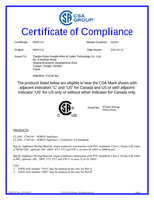 Cable de Cobre Desnudo Fengda con Certificación CSA TEW AWM MTW 600V