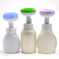 Bouteille avec pompe à Mousse ronde, Solution de savon en plastique, distribution de savon, en forme de fleur, pour bébé, ml