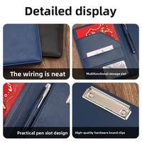 Carpeta A5 Multifuncional para Oficina, con Clip Resistente, Impresión de Logotipo, para Contratos de Venta, Regalos Empresariales