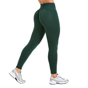 Leggings de Yoga sin Costuras para Mujer, Cintura Alta, Control de Abdomen, Levanta Glúteos, Color Sólido, Pantalones Ajustados de Fitness para Correr y Deportes - Product Image 4