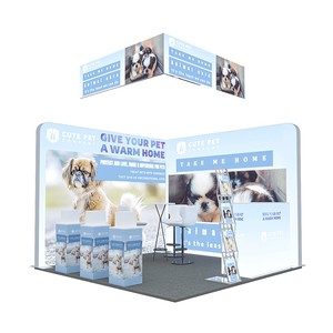 Tùy Chỉnh Xách Tay 3*3 Lightbox Nền Nhuộm Thăng Hoa In Ấn Logo Đồ Họa Cho Pet Triển Lãm Thương Mại Triển Lãm Tường Gian Hàng - Product Image 5