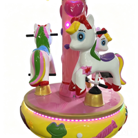 Manège pour enfants à monnayeur, mini carrousel parapluie, 3 places, licorne, machine de divertissement rotative pour enfants, vente chaude