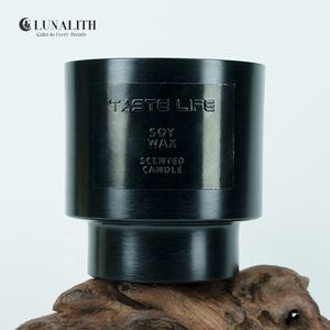 LunaLith Vente en gros de bougies parfumées en cire de soja avec mèche en bois, marque privée |   Bougie aromatique de luxe avec logo personnalisé pour la décoration de la maison - Product Image 3
