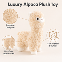 Peluche en alpaga ultra douce personnalisée en gros, jouet en peluche premium à poils bouclés, animal en peluche lama pour cadeau d'enfant et décoration intérieure