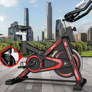 ベルトドライブサイクルバイクスピニングバイク磁気抵抗エクササイズバイク付きユニバーサル自転車静かな屋内ユニセックスブラックまたはレッド - Product Image 4