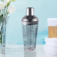 Shaker à cocktails en acier inoxydable rose doré de 600 ml, design moderne écologique, personnalisable pour mixologues – Vente en gros