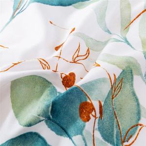 Modern queensize op maat gemaakte dekbedovertrekset, driedelig, huistextiel, 200TC polyester beddengoed, kussensloop, dekbedstijl, plantenprint - Product Image 3