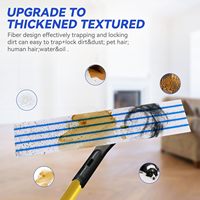 Chiffons en microfibre réutilisables et pliables de haute qualité avec essoreur intégré pour le nettoyage des vitres, le dépoussiérage, les tampons de serpillière à manche en aluminium