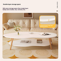 Table basse moderne en forme de nuage, table d'appoint simple et luxueuse pour petit espace et maison en location, table à thé pour canapé de salon